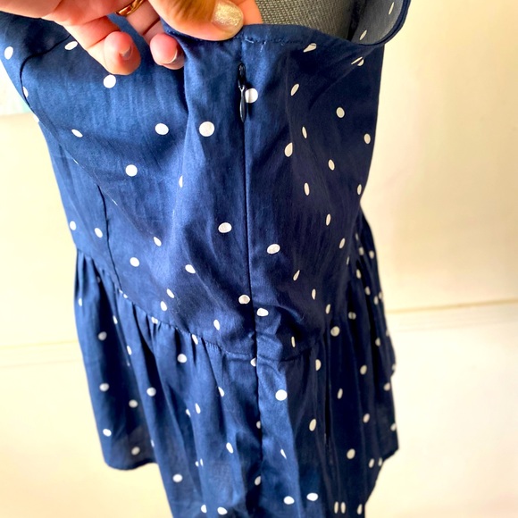 ELLE 💙🤍NAVY BLUE WITH WHITE🤍💙POLKA DOTS SLEEVELESS PLUS SIZE TOP XXL 🌟EUC🌟 - Picture 7 of 10